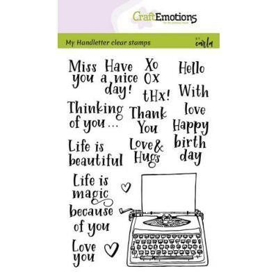 CraftEmotions Clear Stamps - Typewriter Quotes Handletter